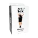 Сексуальная виниловая юбка Art of Sex — Morgana с вырезом и шнуровкой, цвет — черный, размер S