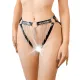 Сексуальні гартери-трусики Art of Sex - Xena з ланцюгами, L-2XL, колір чорний