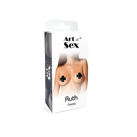 Сексуальні наліпки на груди Art of Sex – Ruth, колір чорний