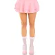 Ажурные носочки Leg Avenue Mini Bow Lace Anklet, белые, с рюшами, декор — бантики