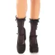 Ажурные носочки Leg Avenue Mini Bow Lace Anklet, черные, с рюшами, декор — бантики
