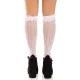 Ажурные гольфы Leg Avenue Sweetheart Ruffle Cuff Knee Highs, белые, с рисунком в виде сердечек
