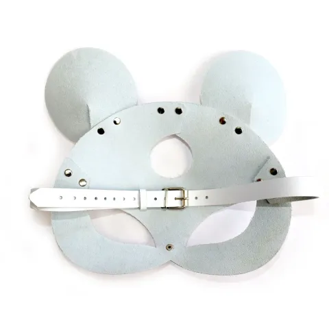Кожаная маска в виде мышки Art of Sex — Mouse Mask, цвет: белый