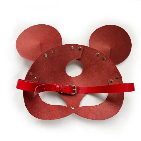 Кожаная маска в виде мышки Art of Sex — Mouse Mask, цвет: красный