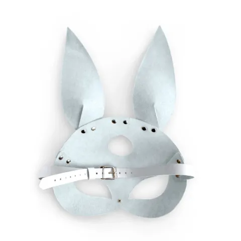 Шкіряна маска Зайчика Art of Sex - Bunny mask, колір Білий