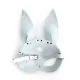 Шкіряна маска Зайчика Art of Sex - Bunny mask, колір Білий