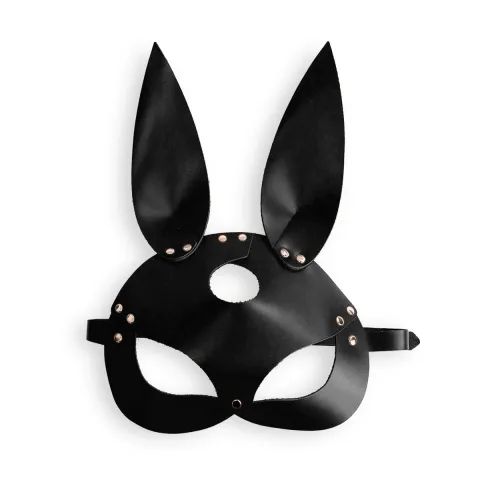 Кожаная маска «Зайчик» от Art of Sex — Bunny mask, цвет: чёрный