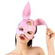 Кожаная маска «Зайчик» от Art of Sex — Bunny mask, цвет: розовый