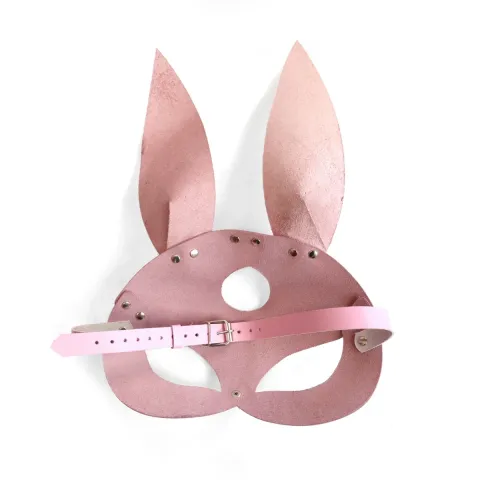 Кожаная маска «Зайчик» от Art of Sex — Bunny mask, цвет: розовый