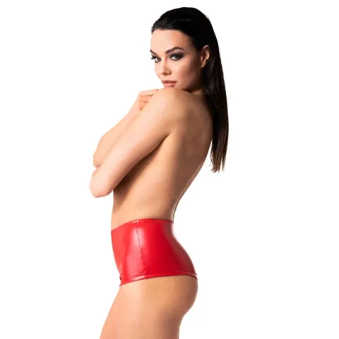Шорти Noir Handmade F356 Red powerwetlook shorts - XL