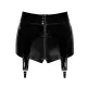 Noir ручной работы F325 Glam, S, чёрный, винил, с высокой талией, застёжки для чулок, доступны