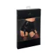 Noir ручной работы F325 Glam, S, чёрный, винил, с высокой талией, застёжки для чулок, доступны