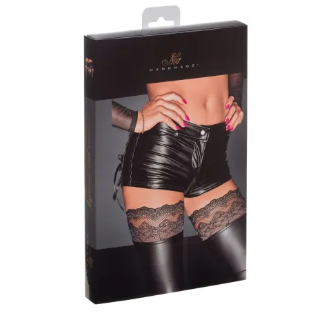 Шортики с мокрим эффектом шорты Noir Handmade F138 Powerwetlook, L