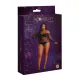Сетчатый боди со стразами Moonlight Plus Model 09 XL-XXXL Black, открытые плечи