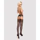 Сітчасті панчохи-стокінги з імітацією гартерів Obsessive Garter stockings S500S/M/L, чорні