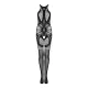Сетчатый бодистокинг без рукавов Obsessive Bodystocking G331 S/M/L, черный, с открытой зоной