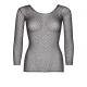 Сітчастий топ Leg Avenue Long Sleeves T-Shiets Black, One Size