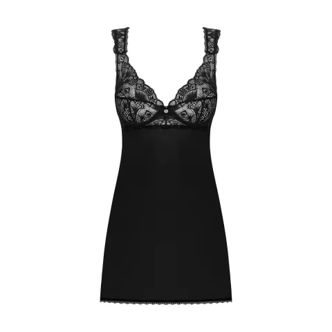 Обсессивная Донна Дрим babydoll M/L Чёрная кружевная рубашка