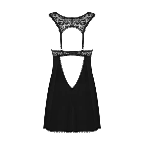 Обсессивная Донна Дрим babydoll M/L Чёрная кружевная рубашка