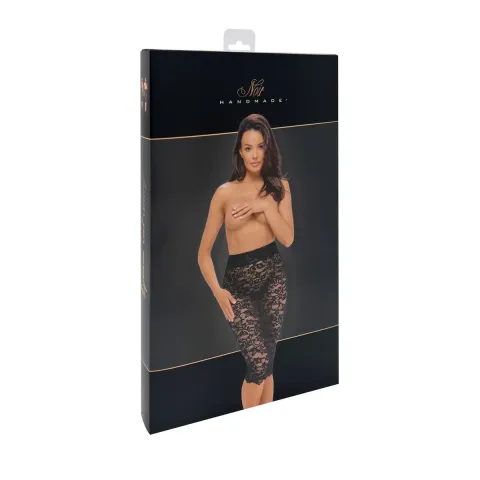 Юбка Noir Handmade F302 Ambivalence, XXL, чёрная, кружевная, до колена, шнуровка сзади