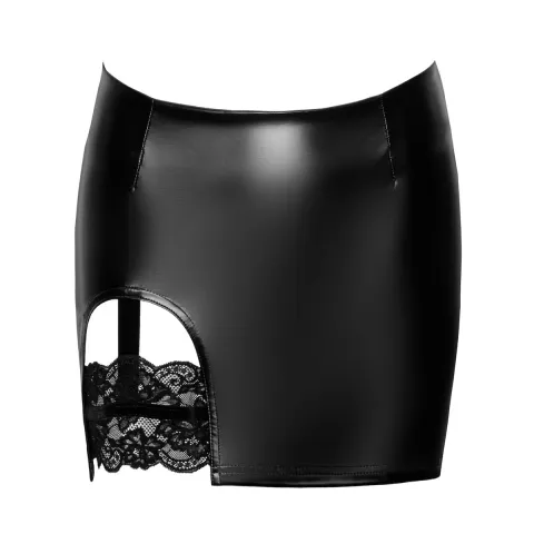 Юбка Noir ручной работы F345 Powerwetlook с подвязкой — 3XL