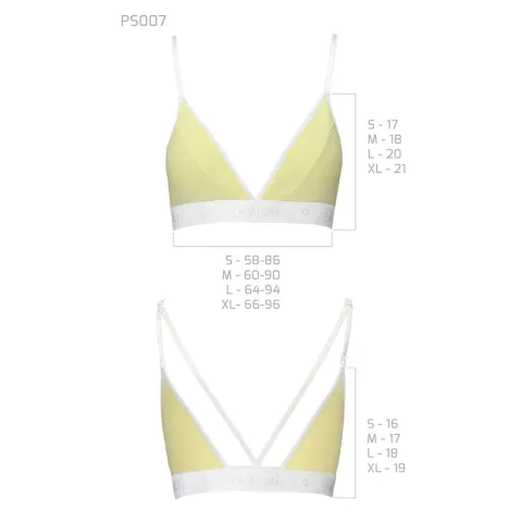 Спортивний топ з подвійними бретелями Passion PS007 TOP M, yellow