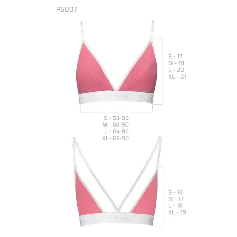 Спортивний топ з подвійними бретелями Passion PS007 TOP S, pink