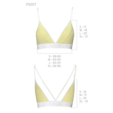 Спортивний топ з подвійними бретелями Passion PS007 TOP S, yellow