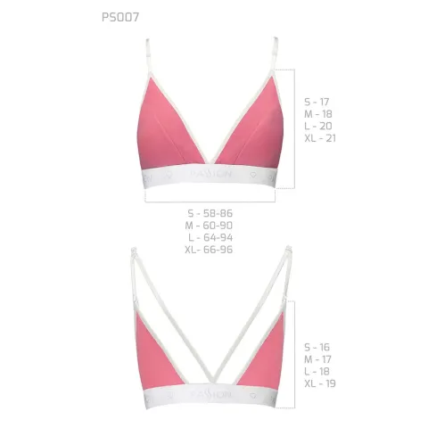 Спортивний топ з подвійними бретелями Passion PS007 TOP XL, pink
