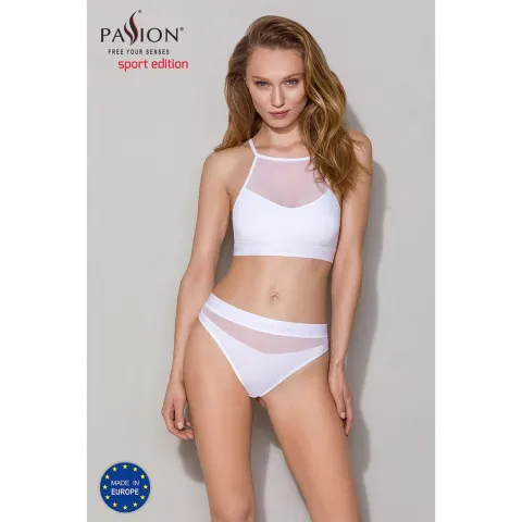 Спортивный топ с прозрачной вставкой Passion PS006 TOP XL, белый