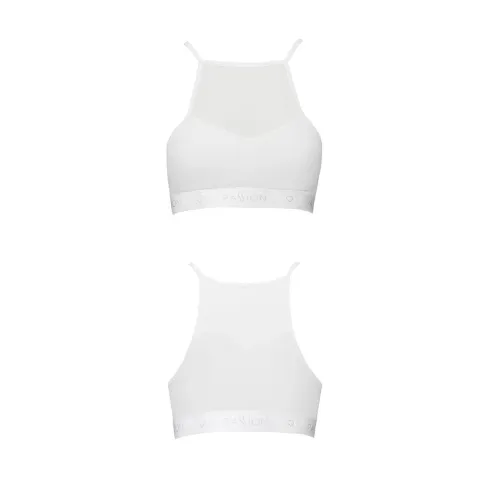 Спортивный топ с прозрачной вставкой Passion PS006 TOP XL, белый