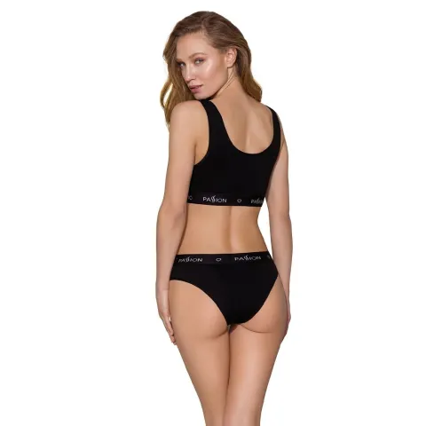 Спортивный топ с широкой резинкой Passion PS004 TOP XL, черный