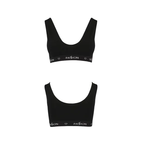 Спортивный топ с широкой резинкой Passion PS004 TOP XL, черный