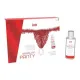Набор Intt BRAZILIAN PANTY RED: трусики на резинке размеров S–XL с жемчужным кольцом + клубничная смазка