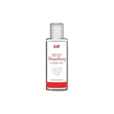 Набор Intt BRAZILIAN PANTY RED: трусики на резинке размеров S–XL с жемчужным кольцом + клубничная смазка
