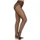 Стрип-колготки Leg Avenue Crotchless Net Tights with Heart Backseam, один размер, черные, с открытым промежностью