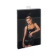 Платье Noir ручной работы F320 Starlet, 3XL, латекс, мини, длинная молния, кольцо на пояс