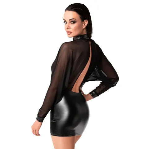 Noir ручной работы F348 Powerwetlook и платье из тюля — 6XL