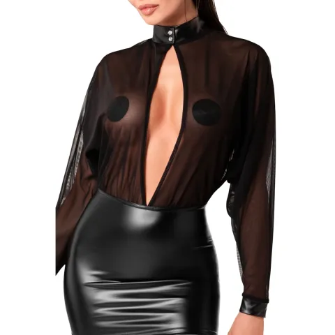 Сукня Noir Handmade F348 Powerwetlook и платье из тюля — XL