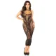 Платье с открытой спиной Leg Avenue Rhinestone Lace and Net Bodycon Dress One Size, черное