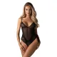 Тедди с вырезом в промежности Obsessive Blomentis, XS/S, прозрачное, открытая спина, нижняя часть — стринги