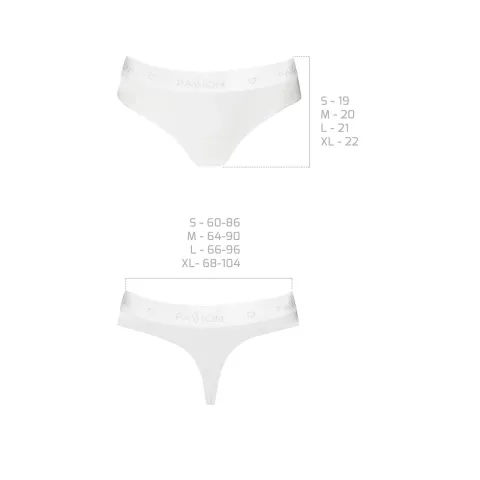 Хлопковые трусики-бразилиана Passion PS005 PANTIES M, белые