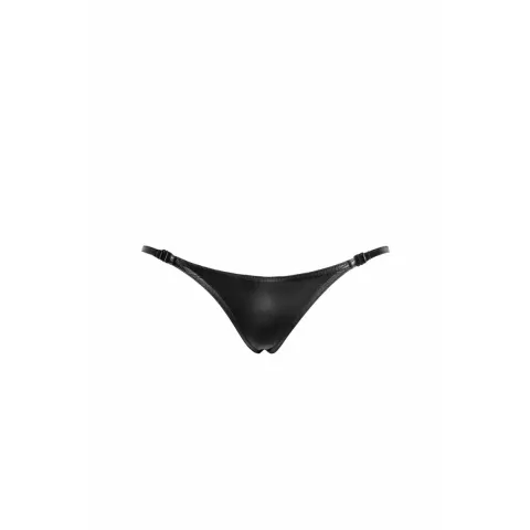 Трусики Noir ручной работы P012 Wild Thong, XL, латексный принт, крокодильий принт, боковые застёжки