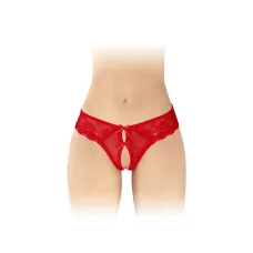 Трусики-стрінги з відкритим доступом Fashion Secret Alicia Red, з бантиком