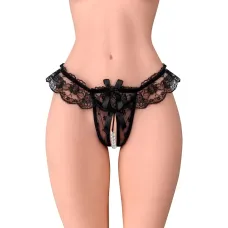 Трусики з перлинами Fashion Secret Romance Black