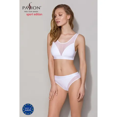 Трусики с прозрачной вставкой Passion PS002 PANTIES L, белые