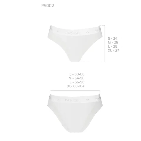 Трусики с прозрачной вставкой Passion PS002 PANTIES L, белые
