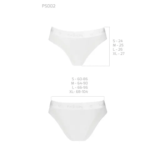 Трусики с прозрачной вставкой Passion PS002 PANTIES S, белые