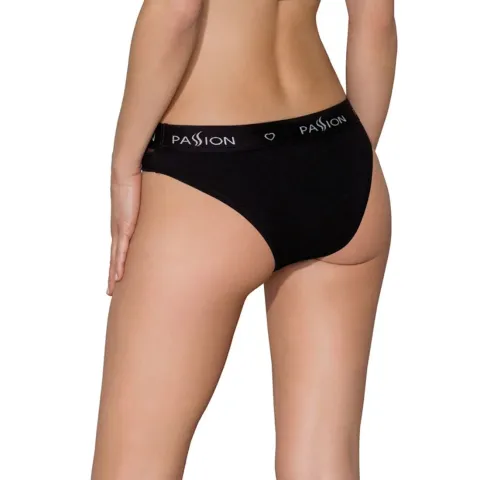 Трусики с прозрачной вставкой Passion PS006 PANTIES S, черные