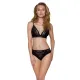 Трусики с широкой резинкой и кружевом Passion PS001 PANTIES M, черные